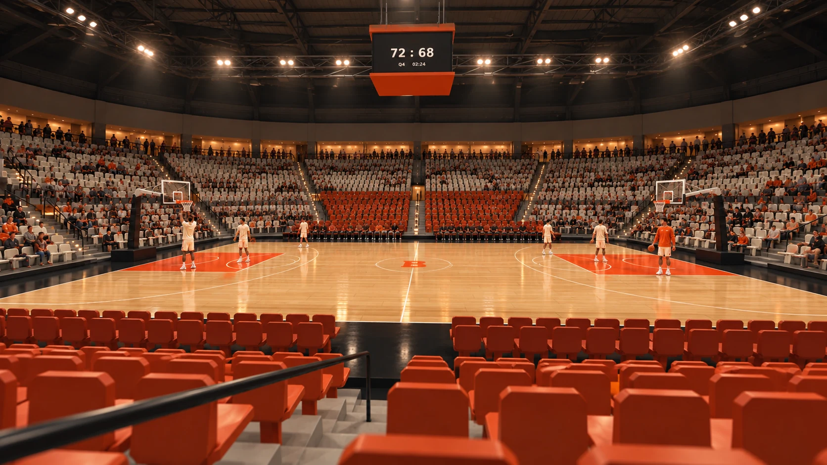 Illustrative lower bowl atmosphere on a match night